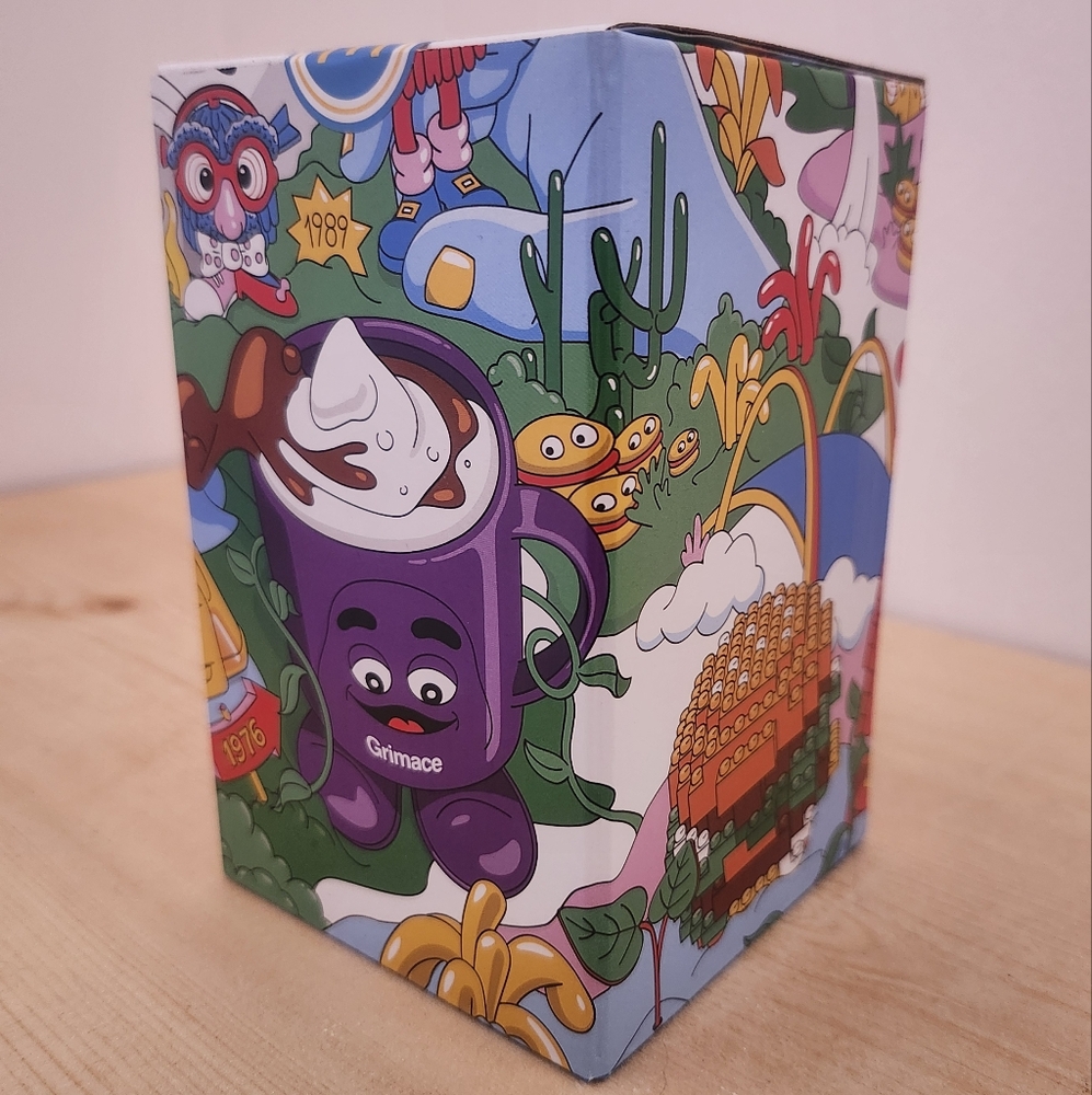 NWT McDonald's Grimace / Nanoblock Collectible glass sealed box